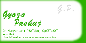 gyozo paskuj business card